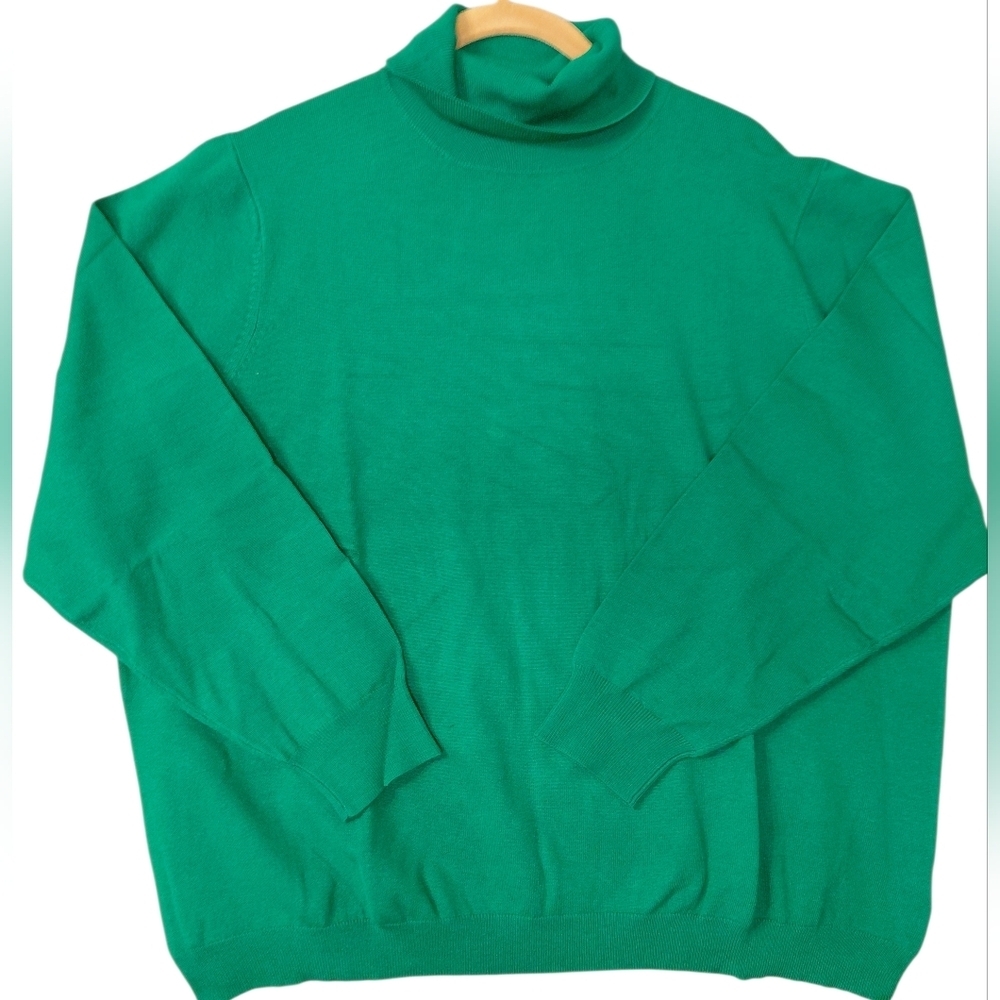 Whisper Knit by Louis Dell'Olio Emerald Turtleneck Top NWOT